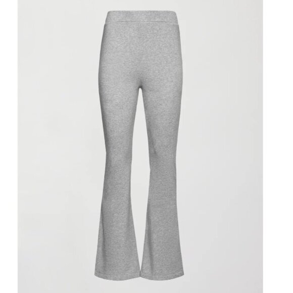 NWT Carbon38 High Rise Flare Cotton Legging Sweatpants in Heather Grey Sz M $148 - Picture 2 of 8